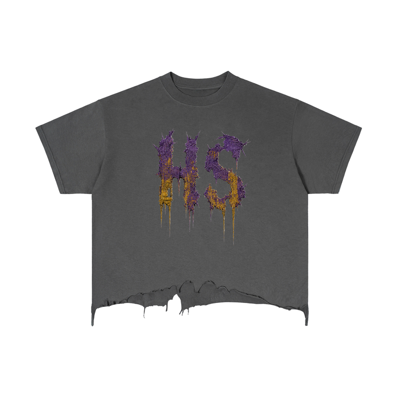 Hollow Street Vintage Wash Boxy Distressed Hem Tee