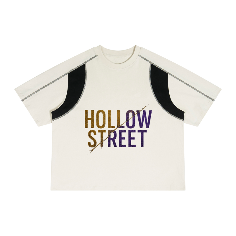 Hollow Street Raglan Color Block Tee