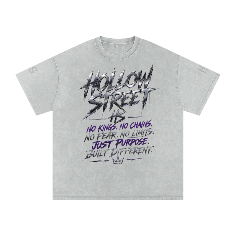 Hollow Street Snow Washed Oversized Tee