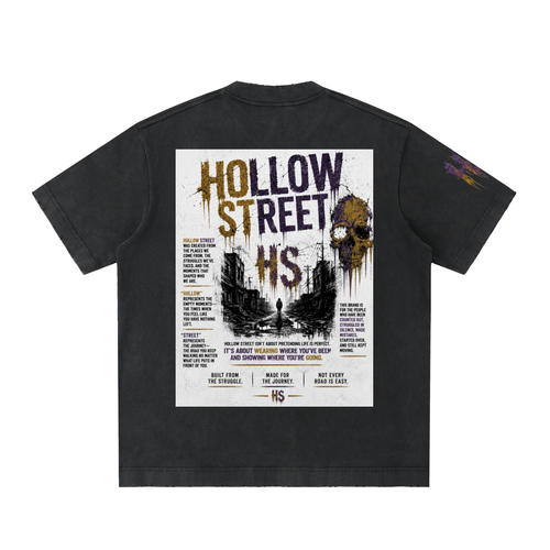 Hollow Street Heavyweight Vintage Washed Frayed Tee