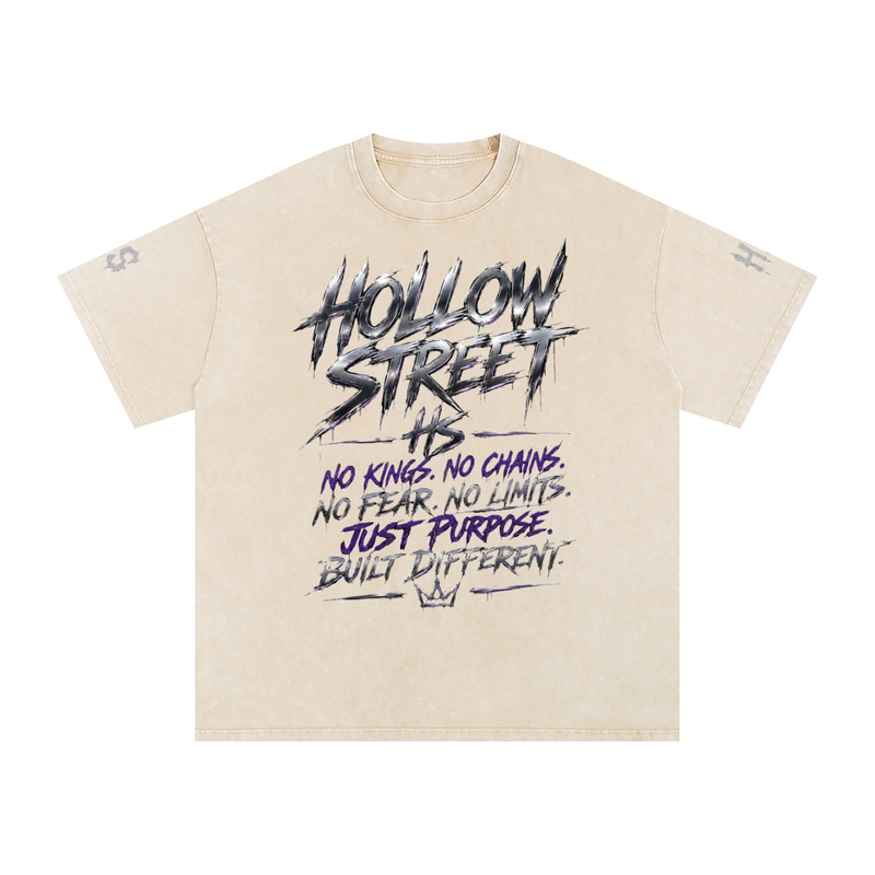 Hollow Street Snow Washed Oversized Tee