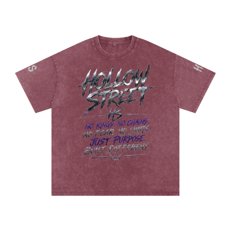 Hollow Street Snow Washed Oversized Tee