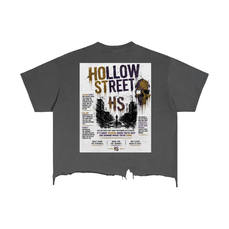 Hollow Street Vintage Wash Boxy Distressed Hem Tee