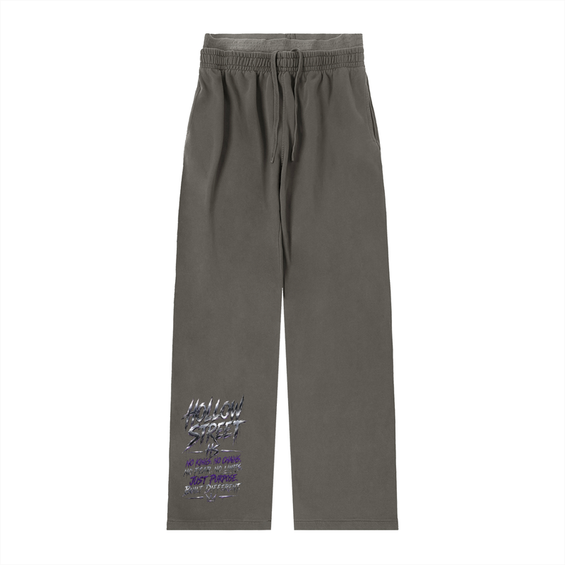 Hollow Street Vintage Washed Straight-Leg Pants