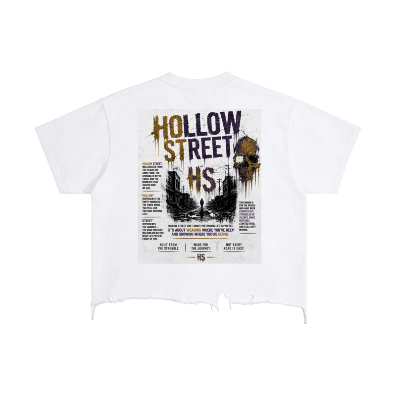 Hollow Street Vintage Wash Boxy Distressed Hem Tee