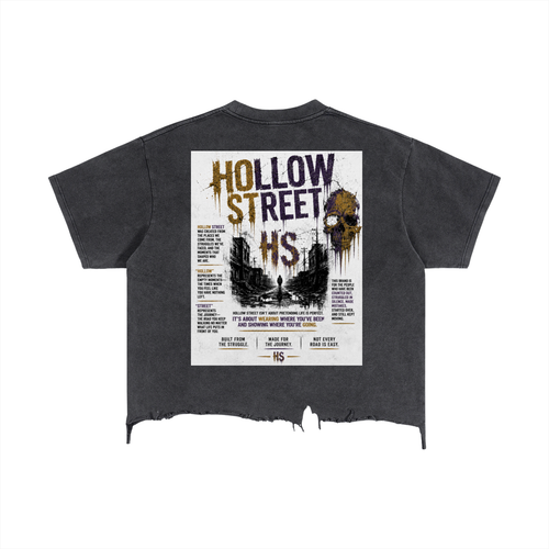 Hollow Street Vintage Wash Boxy Distressed Hem Tee