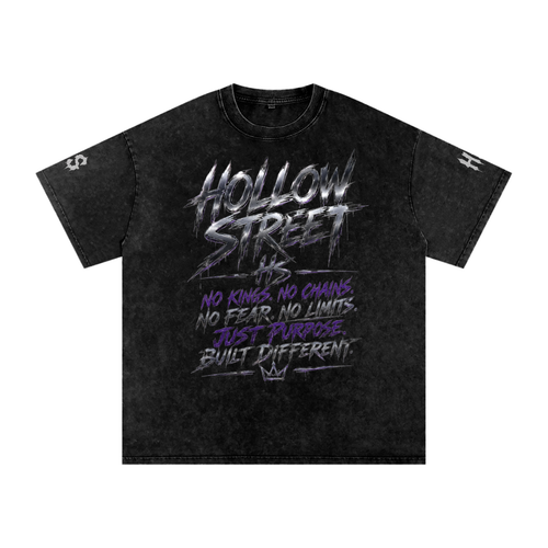 Hollow Street Snow Washed Oversized Tee