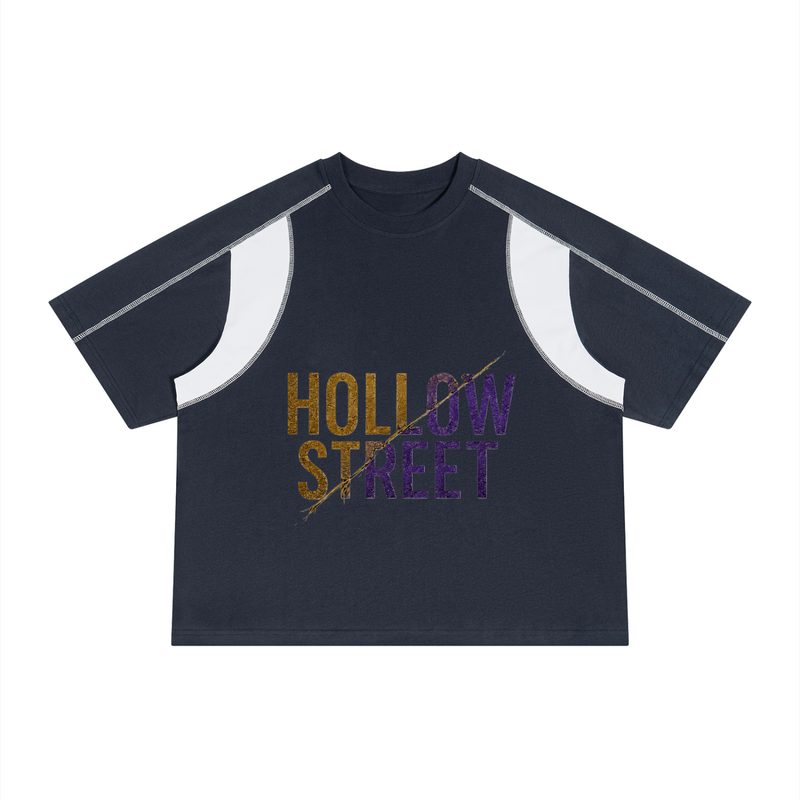 Hollow Street Raglan Color Block Tee
