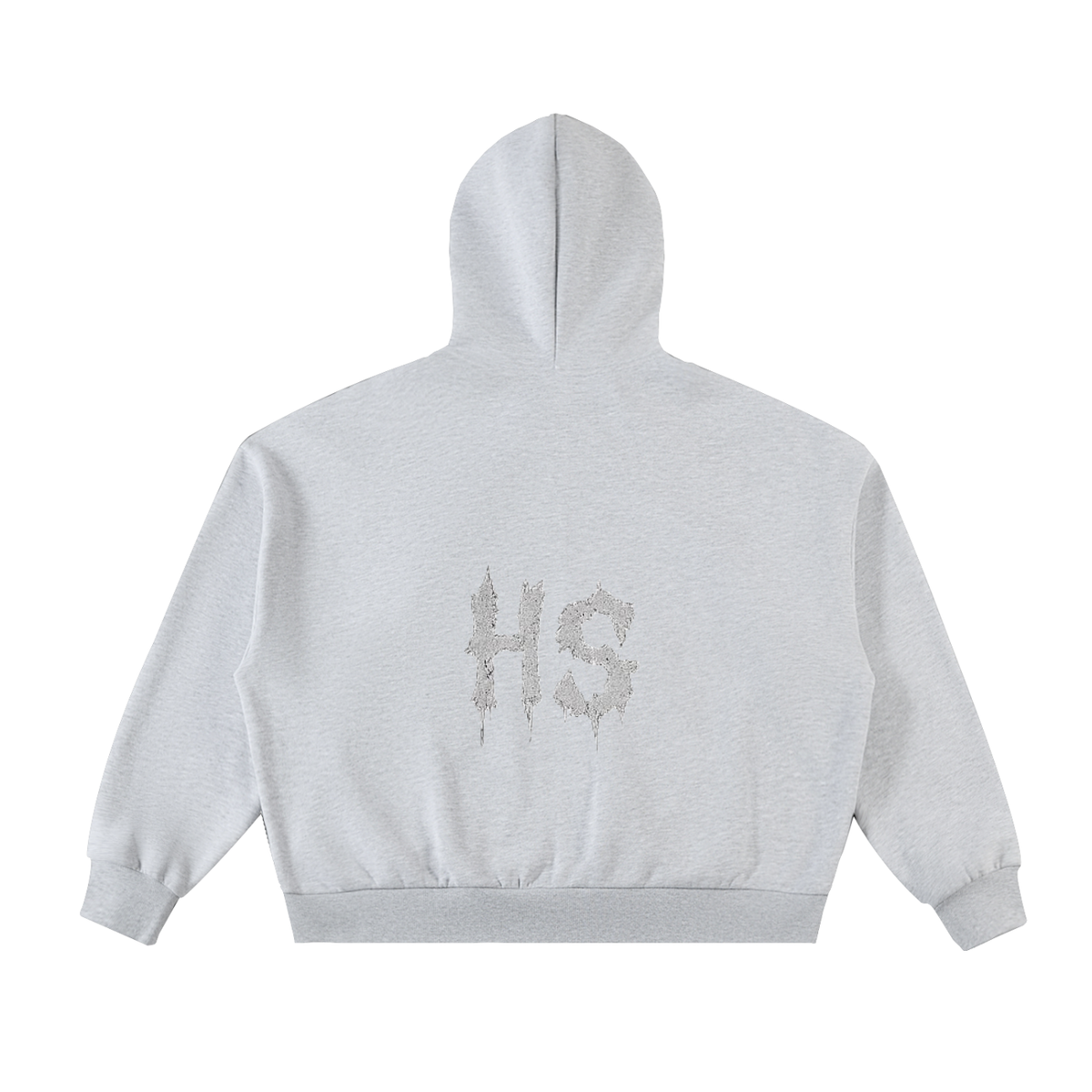 Hollow Street Men's Full-Zip Boxy Fleece Hoodie – Heavyweight 350g, Drop Shoulder, S–2XL