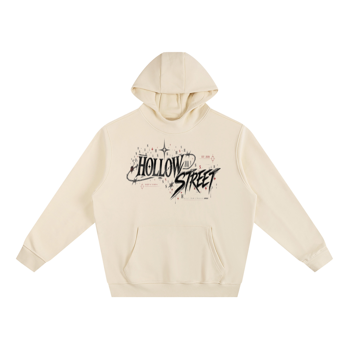 Fleeced High Neck Hoodie