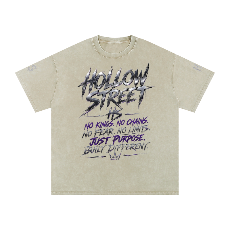 Hollow Street Snow Washed Oversized Tee
