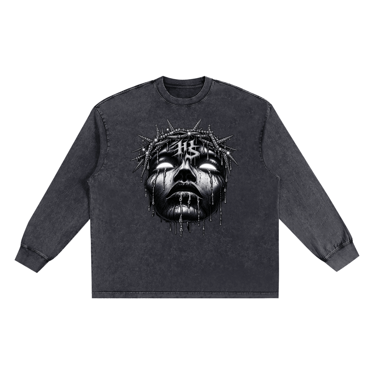 Hollow Street Unisex Snow Washed Frayed Edge T-Shirt – Vintage Fade, Raw Hem, S–2XL
