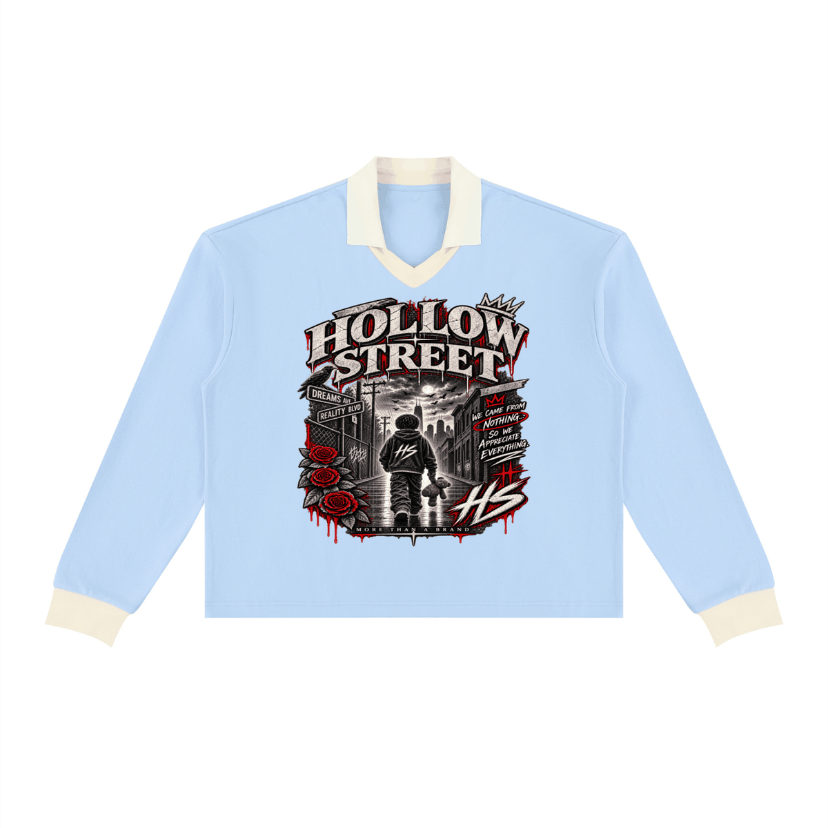 Unisex color block long sleeve sweatshirt in cotton blend fabric