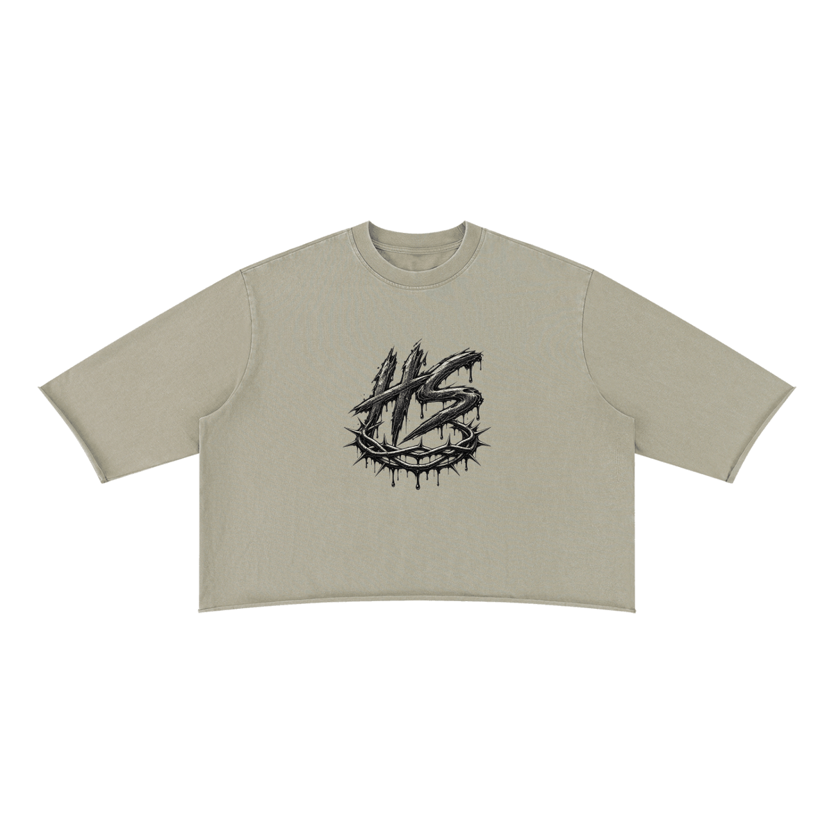 unisex mineral wash raw hem boxy t-shirt 100 cotton casual wear